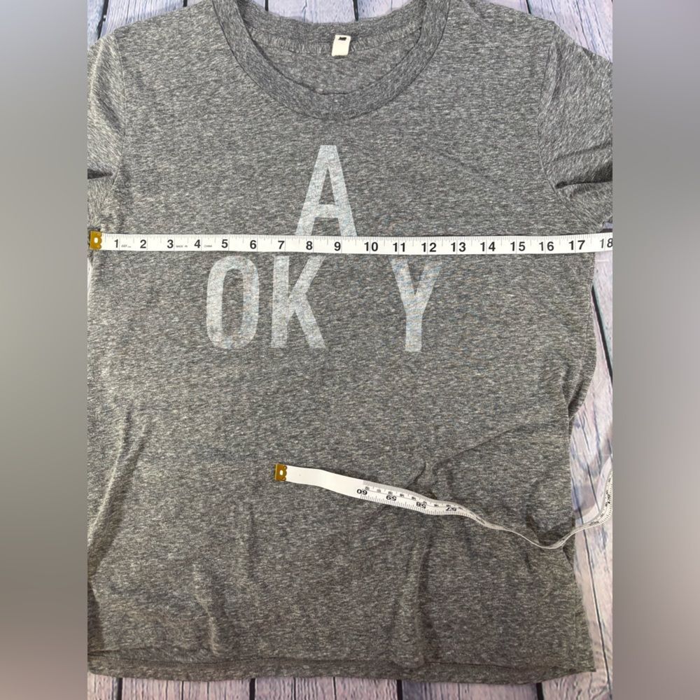 Bridge and Burn Gray Whimsical "A OK" Short Sleeve Streetwear Graphic Tee L - Picture 4 of 7